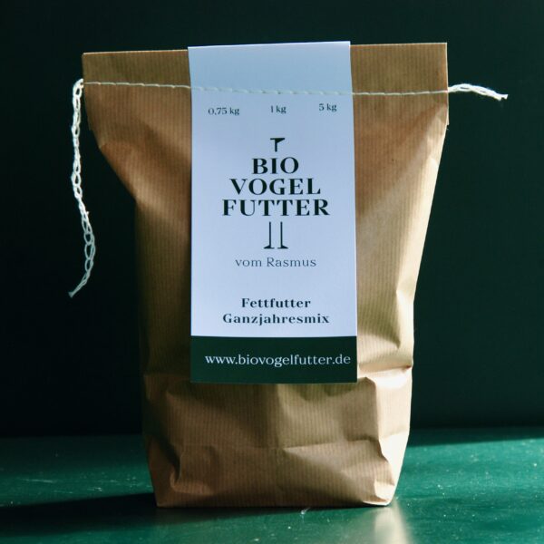 Bio-Fettfutter für Vögel in der Verpackung vom Rasmus